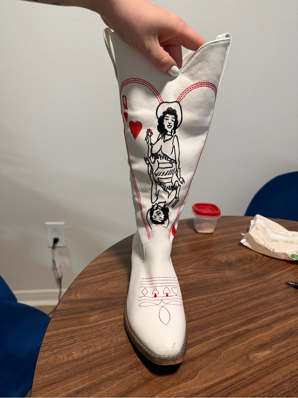 Queen of Hearts Cowgirl Boots Bachelorette